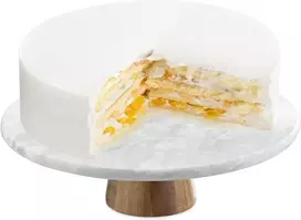 Navaris besisukantis tortų stovas su marmuro plokšte, 30 cm