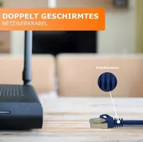 7.5 m - mėlynas - Cat.7 - tinklo kabelis patchcable lancable ethernet - 10gbase-t - 10000mbps Cat7 Sftp dvigubai ekranuotas Pimf 600mhz