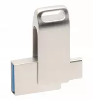 Usb reklaminis metalinis raktas su logotipu Pdslim-1 Otg-c, 32gb Usb 3.0 10 vnt.