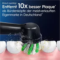 Oral-b Pro Crossaction elektrinių dantų šepetėlių galvutės, skirtos puikiam dantų valymui, X formos šereliai, originalus dantų šepetėlio priedas, Oral-b dantų šepetėliai, pakuotė pašto dėžutei, 12 vnt., juodos spalvos