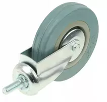 Tomimet Pasukamas ratukas vežimėliui 125 mm guminis ratas su M12 sriegiu