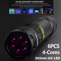 Alonefire Sv116 365nm Uv žibintuvėlis 60w Type C Usb įkraunamas stiprus juodas šviestuvas naminių gyvūnų šlapimo detektorius pinigų detektorius Uv dervai, žvejybai, skorpionams, gintarui, mineralams su Uv apsauginiais akiniais, baterija