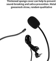 Risegun galvos mikrofonas, 3.5 mm laidinis galvos juostos mikrofonas, kondensatorinis Mic balso stiprintuvui