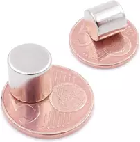 Brudazon 3 mini diskiniai magnetai 10 x 10 mm N52 stipriausio lygio neodimio magnetai itin stiprūs magnetai modelių gamybai, nuotraukoms, lentoms, skelbimų lentoms, šaldytuvams, rankdarbiams, itin stiprus magnetinis diskas