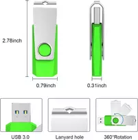 Kexin Usb 3.0 atmintinės 64Gb, 10 vnt., metalinis korpusas, pasukamas dizainas