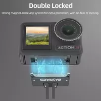 Magnetinis greito atleidimo adapterio laikiklis, suderinamas su Dji Action 4/3/2, sulankstoma adapterio plokštelės prailginimo priedai, suderinami su Osmo Action2/action3/action4