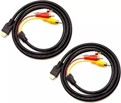 Cenpek Hdmi adapteris Rca į Hdmi didelės raiškos audio video kabelis Av audio video konverterio kabelis 1.5m - 2 vnt.