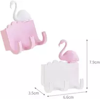 Reoohouse lipnūs kabliukai, mieli flamingų sieniniai kabliukai, namų ir biuro dekoracija vaikams ir suaugusiems, 2 vnt. (flamingo)