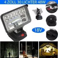 Darbinis žibintas 30 Led 48w halogeninis prožektorius 18v su Usb sąsajomis