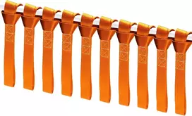Marchfa 1 x 12 colių dvigubos kilpos tvirtinimo dirželiai motociklams, keturračiams, Utv, dviračiams - 2300 lbs (oranžiniai, 10 vnt.)