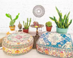 Mandala Life Art bohemiška jogos dekoro grindų pagalvėlės užvalkalas - 60 x 20 cm