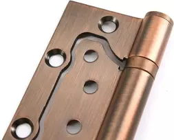 12,5x7,5 cm raudono bronzos atspalvio kvadratiniai nerūdijančio plieno durų vyriai su rutuliniais guoliais, 3 mm storio, 2 vnt.