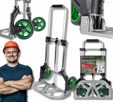 Nešiojamas sulankstomas transportavimo sandėliavimo platforminis vežimėlis 70kg Rockforce