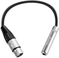 Devinal Xlr moteriškas į 6.35mm moteriškas audio kabelis Xlr vyriškas į Ts/trs 6.35mm adapterio keitiklis metalinė konstrukcija