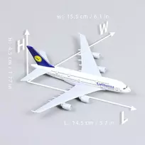 Metalinis lėktuvo modelis Airbus A380 Lufthansa 1:400 su stovu