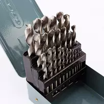 Metalo grąžtų rinkinys Hss Redu, 25 dalių spiraliniai grąžtai Hss Hss kotas spiralinis greitapjovis metrinis kampas 118 laipsnių