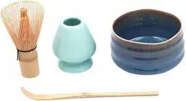 Ancllo 4 dalių japoniškas matcha arbatos rinkinys: šluotelė, dubenėlis, laikiklis, bambukinis šaukštelis tradicinei japoniškai arbatos ceremonijai #3
