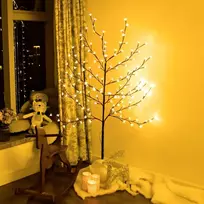Cclife led šviestuvas medis vidaus/lauko kalėdinė led eglutė vyšnios žiedo medžio šviesos dekoracija šiltai balta ip44 150 cm 150 led