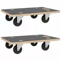 Transportavimo vežimėlis fanera 60x40x11,5 cm, be spalvos