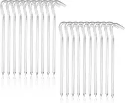 Alwaiiz 20 vnt. palapinių kuoliukų rinkinys, 18 cm metaliniai aliuminio kuoliukai, stabilūs, stovyklavimo kuoliukai žygiams, žvejybai, nuotykiams, iškyloms