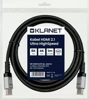 Hdmi 2.1 premium ultra 8k 4k 144hz pintas kabelis 1m Klanet