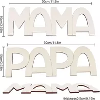 Rtottim Mama Papa dovana anūkui Dovanos tėčiui Mamai Gimtadienio nuotraukų rėmelis Tėčio nuotraukų rėmelis Medinių raidžių rinkinys su spalvomis ir teptuku Dovanų idėjos mamai tėčiui