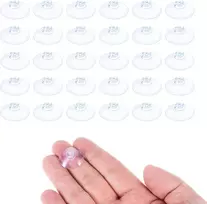 Simarro 30 vnt. skaidrių Pvc siurbtukų be kabliukų rinkinys, apvalūs plastikiniai siurbtukai virtuvei, voniai, langams, veidrodžiams (2 cm)