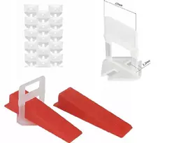 Plytelių lyginimo sistema 500 klipsų - 1,5 mm, 100 pleištų