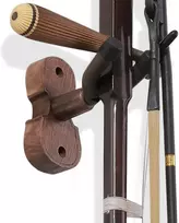 Upkoch sieninis laikiklis smuikui ir altui – smuiko kabliukas su juodojo riešuto pagrindu, tinkamas erhu, sieninis laikiklis styginiams instrumentams