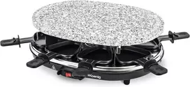 Gertuvė H.koenig Rp85 raclette grilis 8 asmenims su granito akmeniu, 900 W
