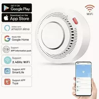 Dūmų ir ugnies detektorius garsus belaidis gaisro signalizacijos detektorius Tuya Wi-fi