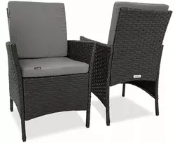 Just Relax Rataniniai sodo baldai Classic Plus Armchair Juodas Graphite Comfortable
