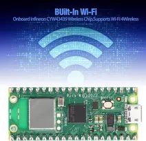 Pagrindinė plokštė Pico W Raspberry-pi mikrovaldiklių plokštė su Wifi, iš anksto lituota jungties atrama 2.4/5 Ghz, pagrįsta Rp2040 mikrovaldiklių lustu, dviejų branduolių arm procesorius palaiko C/c++/python