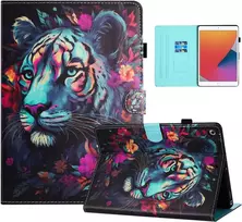 Auslbin spalvingas Pu dėklas, skirtas Ipad 10.2 9/8/7 Gen 2021/2020/2019 colių, gražus raštas, atverčiamas Ipad 10.2