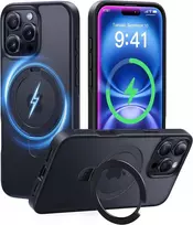 Casekoo magicstand dėklas, skirtas iphone 16 pro max su magsafe [nematomas stovas] [mil-std-810h karinis standartas] smūgiams atsparus apsauginis dėklas plonas neslystantis matinis mobiliojo telefono dėklas iphone 16 pro max dėklas