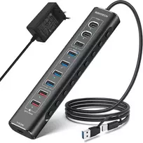 Rshtech 10-port Usb-c 3.0/3.2 Hub su maitinimo adapteriu, 10gbps