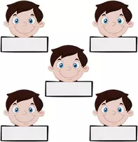 5 vardiniai magnetai Avatar Men perrašomi 5,5 x 5 cm magnetinėms lentoms, šaldytuvams, planavimo lentoms ir baltosioms lentoms. Emoji Magnet Men vardinis magnetas