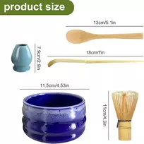 Taakige matcha arbatos rinkinys, matcha šluotelės rinkinys su matcha šluotele, matcha kastuvu, matcha šluotelės stovu, 5 dalių rinkinys matcha arbatos ceremonijai