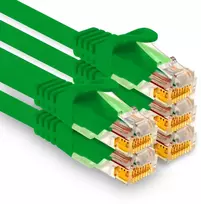 1attack.de - 5 x 1.5m cat7 ethernet kabelis 10gb/s lan tinklo jungiklis žalias