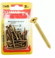 Grūdinti medvaržčiai Wkręt-met 3,5x35mm Pz lizdas, blisteris Bwk, 32 vnt.