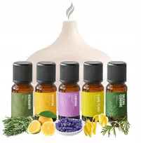 Natūralių eterinių aliejų rinkinys meditacijai, joga aliejai, 5 x 10 g