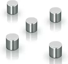 Sigel Ba700 neodimio magnetai cilindro formos sidabriniai 1 x 1 cm, 5 vnt. rinkinys, superdym, skirti stiklinėms magnetinėms lentoms ir stiklinėms rašymo lentoms