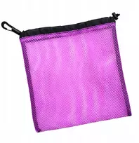 Patvarus tinklinis krepšys golfo teniso kamuoliukams, violetinis