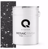 Q-cover mozaikinis tinkas mozaika 25kg juodas su sidabrine žėrute m52 dekoratyvinis premium mika