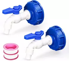 Universalus ibc konteinerio ventilio adapteris su 1/2 colio čiaupu eu stambiam sriegiui, plastikinis vandens žarnos išvadas, nepralaidus ir patvarus sodui ir pramonei (2 colių stambūs sriegiai į 1/2 colio)