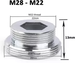 Maišytuvo aeratoriaus adapteris, 22 mm standartinis išorinis sriegis, žalvarinis vandens valymo filtro jungtis, virtuvės kriauklė, aeratoriaus adapteris (m22–m28)