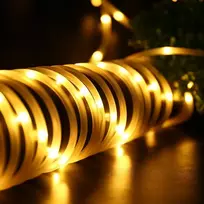 Nešiojamos saulės energijos girliandos, 12 m, 100 led, atsparios vandeniui ip65, lauko girliandos