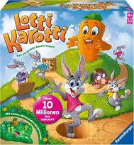Ravensburger Vaikų Žaidimai Lotti Karotti 22343 Lenktynių Žaidimas 2–4 Žaidėjams nuo 4 Metų