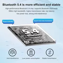 Atnaujintas Bluetooth 5.4 adapteris, Usb Bluetooth dongle kompiuteriui, Bluetooth lazdelė pelei, klaviatūrai, ausinėms, mobiliajam telefonui, planšetiniam kompiuteriui, valdikliui, palaiko Windows 11/10/8.1/7