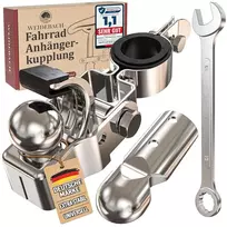 Weidebach® tvirta dviračio priekabos jungtis, pagaminta iš galvanizuotos geležies, skersmuo nuo 2,35 iki 3,05 cm